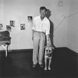 Pensioner with dog, Orange Free State, 1991